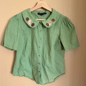 princess highway embroidered blouse